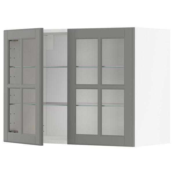 IKEA/イケア/通販]METOD メトードウォールキャビネット 棚板/ガラス扉2