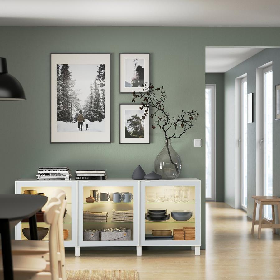 2台セット　IKEA ホワイト シェルフ 本棚 収納棚　ベストー　イケア IKEA/イケア/通販】BESTA ベストー 収納コンビネーション 扉付