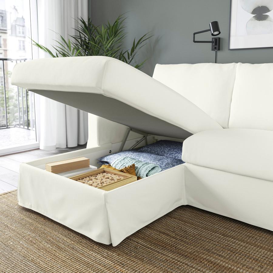 IKEA/イケア/通販]HYLTARP ヒルタルプ 3人掛けソファ 寝椅子付き、左