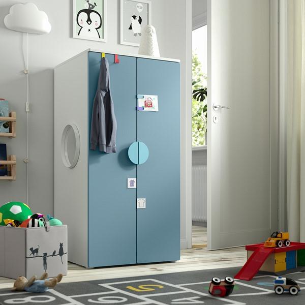 [IKEA/イケア/通販]SMASTAD スモースタード / PLATSA プラッツァワードローブ, ホワイト ブルー/シェル……[11](39558993) |  | 01