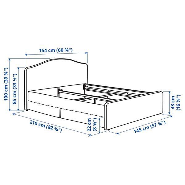 [IKEA/イケア/通販]RAMNEFJALL ラムネフィエルファブリックベッドフレーム, キランダ ライトベージュ,……[3](39560161) |  | 09