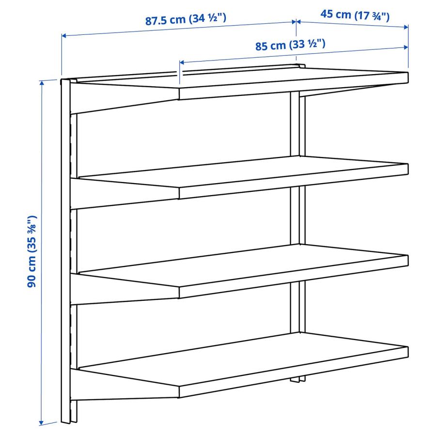 [IKEA/イケア/通販]BROR ブロール ウォールシェルフコンビネーション, ブラック, 88x45x90 cm[3](39571857) |  | 01