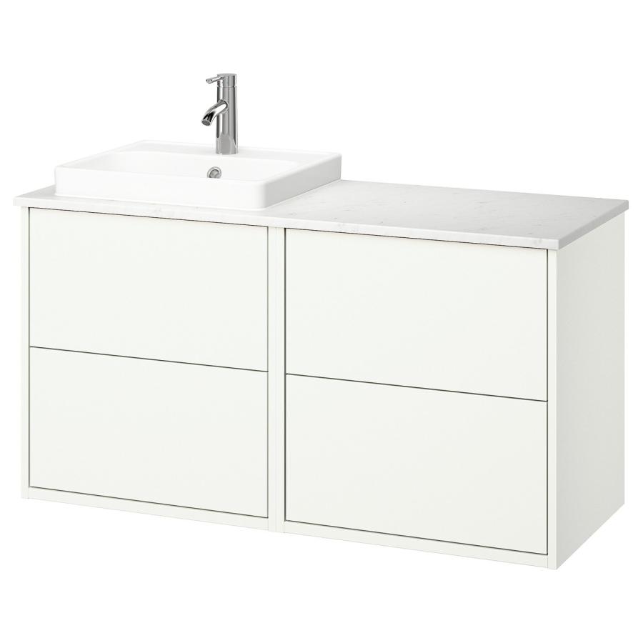 [IKEA/イケア/通販]HAVBACK ハーヴベック / ORRSJON オルショーン 洗面台/洗面ボウル/水栓, ホワイト/ホワイト 大理石調, 122x49x71 cm[8](39572989) | 