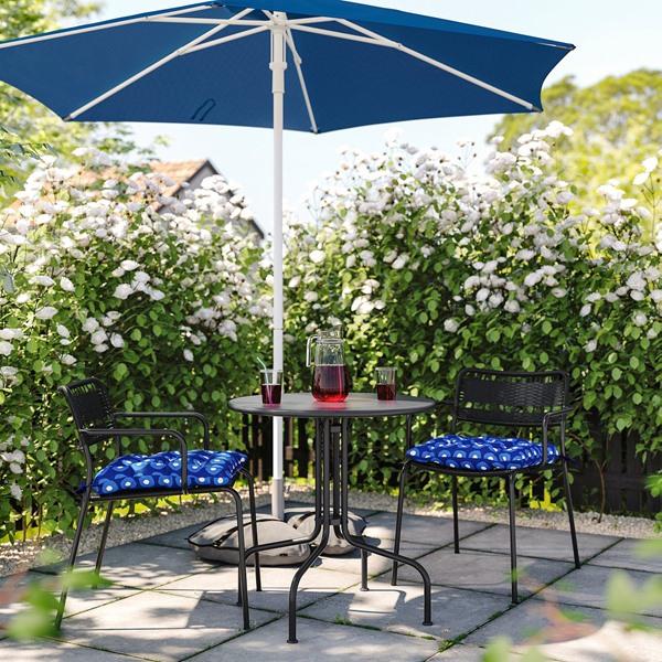 [IKEA/イケア/通販]LACKO レッコチェア アームレスト付き 屋外用, ダークグレー/クローサン ダーク……[ID](39576303) |  | 01