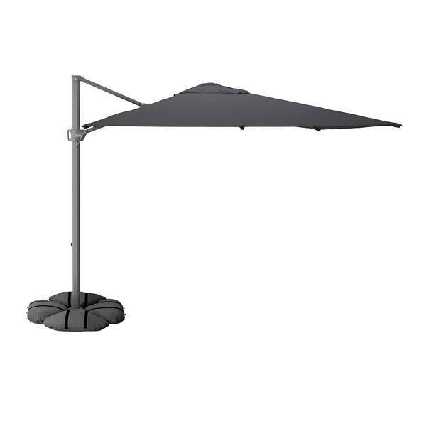[IKEA/イケア/通販]SEGLARO セグラロー / IGGON イッゴーンハンギングパラソル ベース付き, チャコール……[LB](39577538) | 