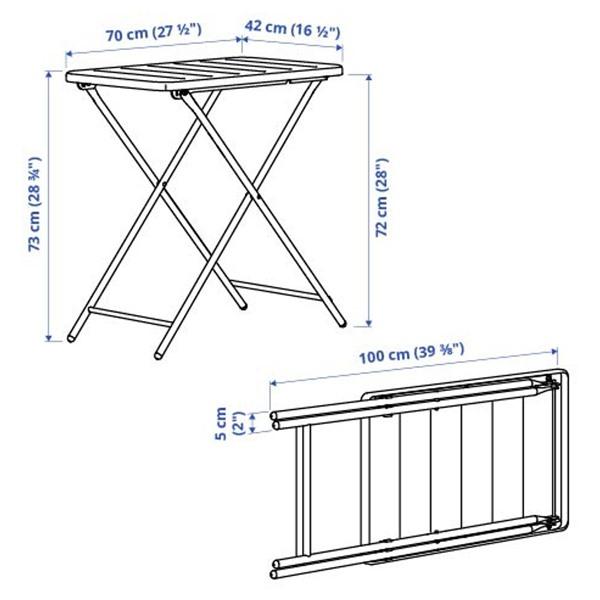 [IKEA/イケア/通販]TORPARO トルパローテーブル＆折りたたみチェア2脚 屋外用, 折りたたみ式 ホワイ……[3](39582120) |  | 02