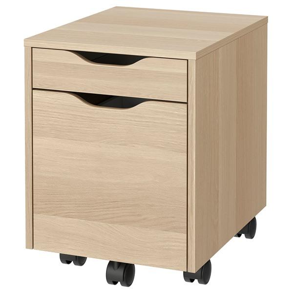 [IKEA/イケア/通販]ALEX アレクス引き出しユニット キャスター付き, ホワイトステインオーク調/ブ……[DA](39582672) | 