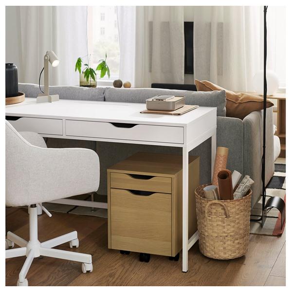 [IKEA/イケア/通販]ALEX アレクス引き出しユニット キャスター付き, ホワイトステインオーク調/ブ……[DA](39582672) |  | 05