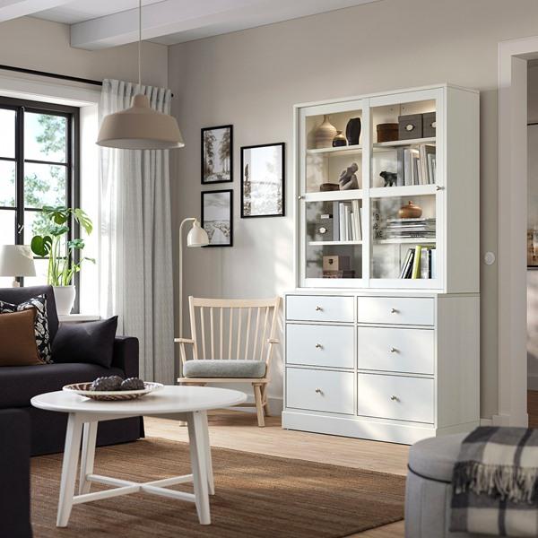 [IKEA/イケア/通販]HAVSTA ハーヴスタ収納コンビネーション ガラス扉付き, ホワイト,121x47x212 cm[5](39597503) |  | 02