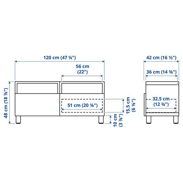 [IKEA/イケア/通販]BESTA ベストーテレビ台 引き出し付き, ホワイト/クルークマカーレ ベージュ,120x4……[12](39597635) |  | 04