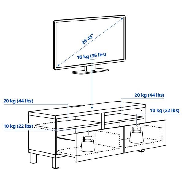 [IKEA/イケア/通販]BESTA ベストーテレビ台 引き出し付き, ホワイト/クルークマカーレ ベージュ,120x4……[12](39597635) |  | 05