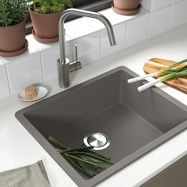 [IKEA/イケア/通販]KILSVIKEN シルスヴィーケンはめ込み式シンク 1ボウル, グレーベージュ 合成石英,56x46 cm[3](39597857) |  | 01