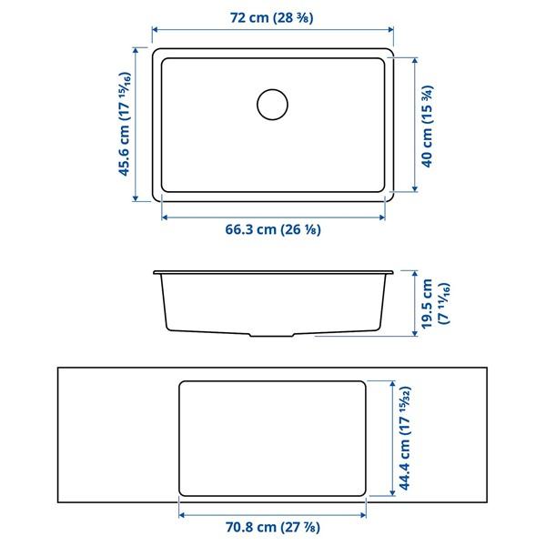 [IKEA/イケア/通販]KILSVIKEN シルスヴィーケンはめ込み式シンク 1ボウル, ホワイト 合成石英,72x46 cm[3](39597876) |  | 03