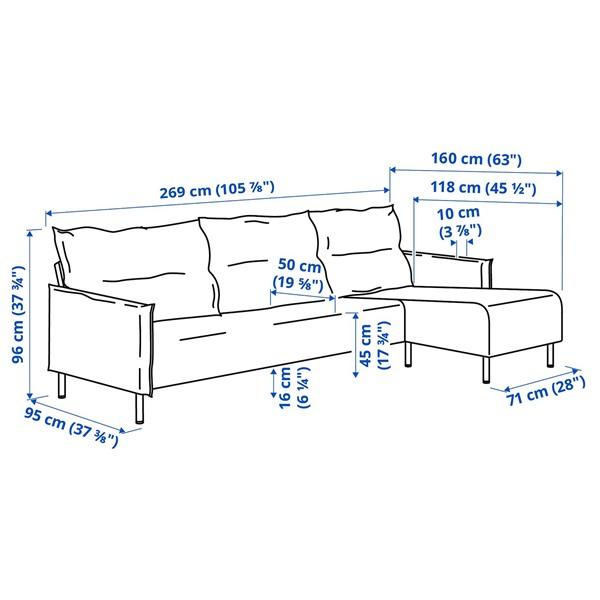 [IKEA/イケア/通販]MANNARP マッナルプ4人掛けソファ 寝椅子付き[8](39604075) |  | 08