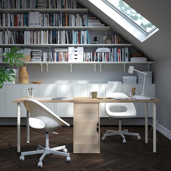 [IKEA/イケア/通販]LAGKAPTEN ラグカプテン / ALEX アレクス デスク, ホワイトステイン/オーク調 ホワイト, 200x60 cm[6](39607677) |  | 06