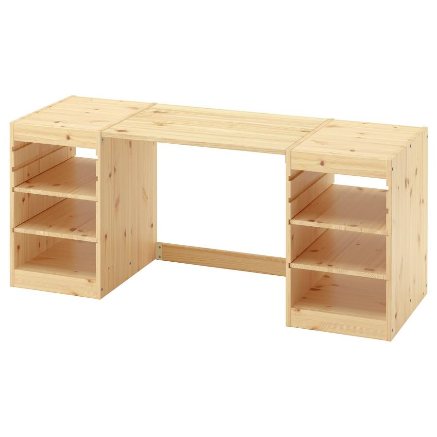 [IKEA/イケア/通販]TROFAST トロファスト デスク 棚付き, ライトホワイトステインパイン, 124x44x53 cm[5](39613937) | 