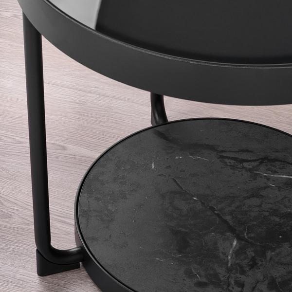 [IKEA/イケア/通販]FROTORP フロートルプコーヒーテーブル/サイドテーブル 2点セット, チャコール 大理石調/ブラック ガラス[II](39621409) |  | 05