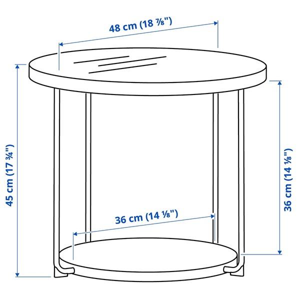 [IKEA/イケア/通販]FROTORP フロートルプコーヒーテーブル/サイドテーブル 2点セット, チャコール 大理石調/ブラック ガラス[II](39621409) |  | 08