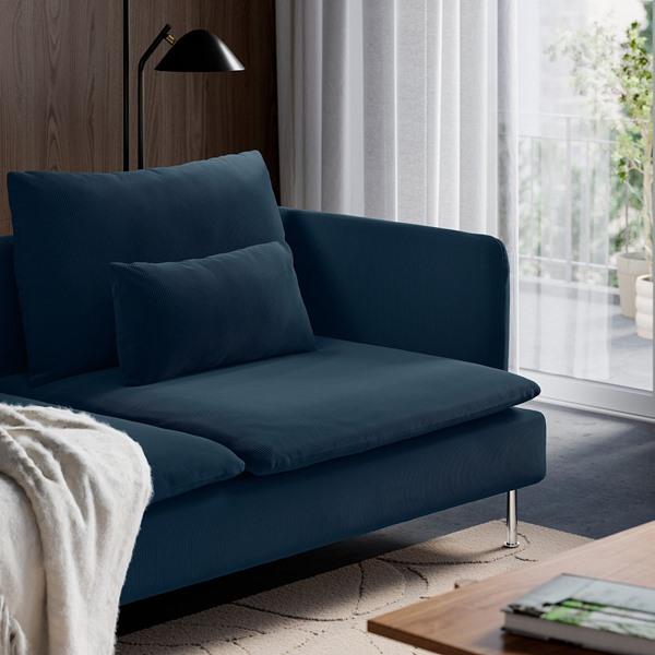 [IKEA/イケア/通販]SODERHAMN ソーデルハムン4人掛けソファ 寝椅子付き, ＆オープンエンド/ケーリンゲ ダークブルー[6](39621678) |  | 02