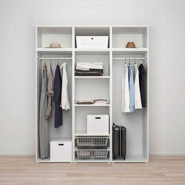 [IKEA/イケア/通販]PLATSA プラッツァワードローブ 扉6枚付き, ホワイト/カールボーデン パイン調（強）,180x57x221 cm[11](39624988) |  | 02