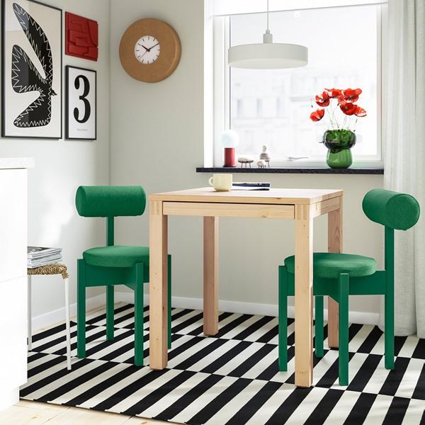 [IKEA/イケア/通販]IKEA PS 2026テーブル＆チェア2脚, パイン材/クネーベック ブライトグリーン,70x70 cm[GG](39647758) |  | 01