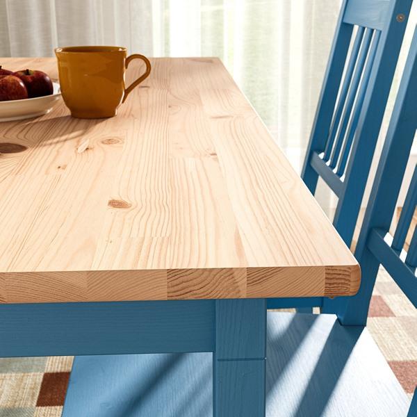 [IKEA/イケア/通販]PINNTORP ピントルプ / PERJOHAN ペルヨハンテーブル チェア2＆ベンチ付き, ライトブラウンステイン ブルーステイン/パイン材 パイン材,125 c |  | 02