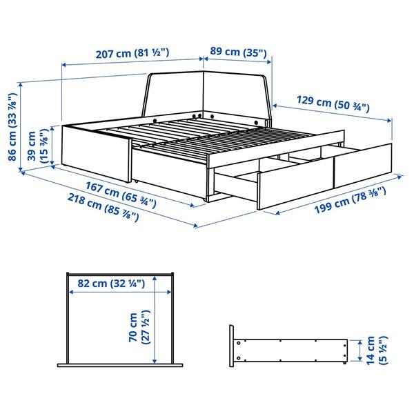 IKEA/イケア/通販]FLEKKE フレッケデイベッドフレーム（引き出し×2
