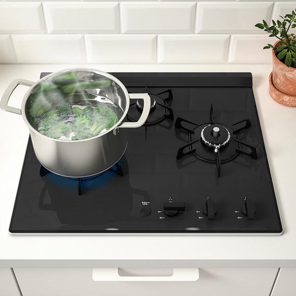 【IKEA/イケア/通信販売】SLAGFARDIG DC3020SSEL スラーグフェルディグ LPGガスコンロ, 黒いこと…[E](40443086)
