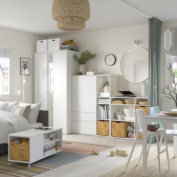 【IKEA/イケア/通販】VIHALS ヴィーハルス ワードローブ 扉2枚付, ホワイト[3](40483256) |  | 03