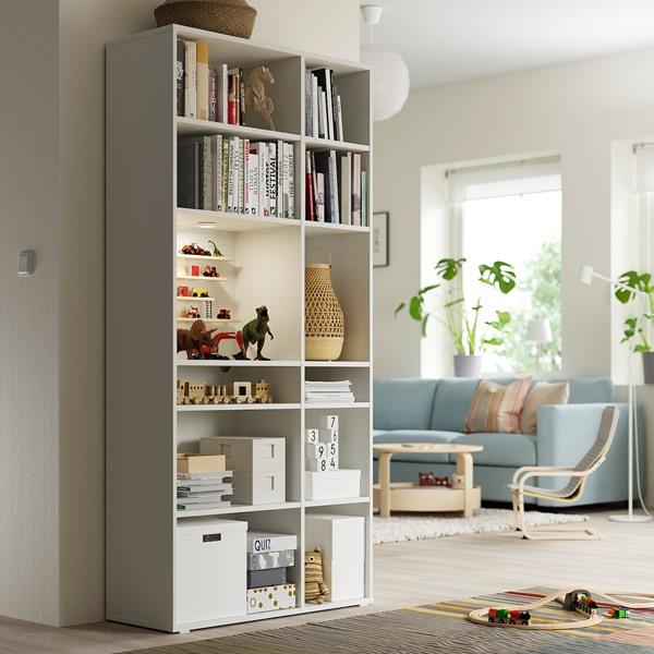【IKEA/イケア/通販】VIHALS ヴィーハルス シェルフユニット 棚板10枚付, ホワイト[KK](40483275) |  | 01