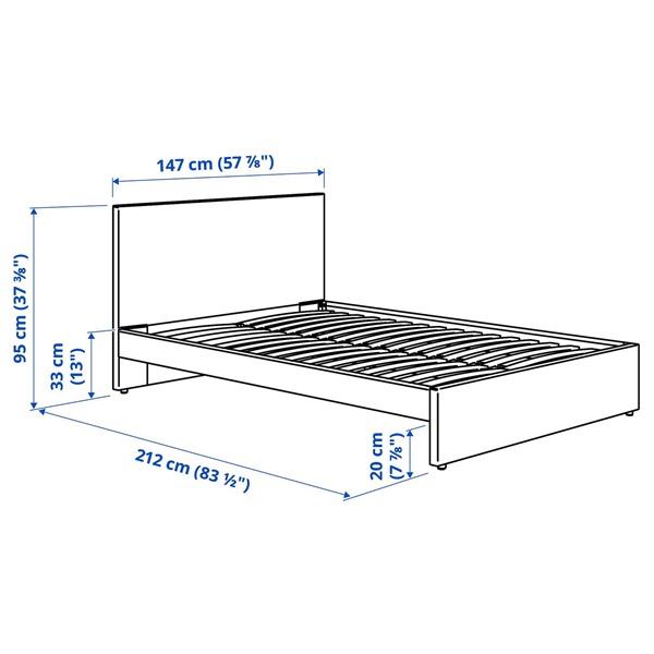 [IKEA/イケア/通販]GLADSTAD グラードスタードファブリックベッドフレーム, カブーサ ライトグレー,1……[JK](40490450) |  | 08