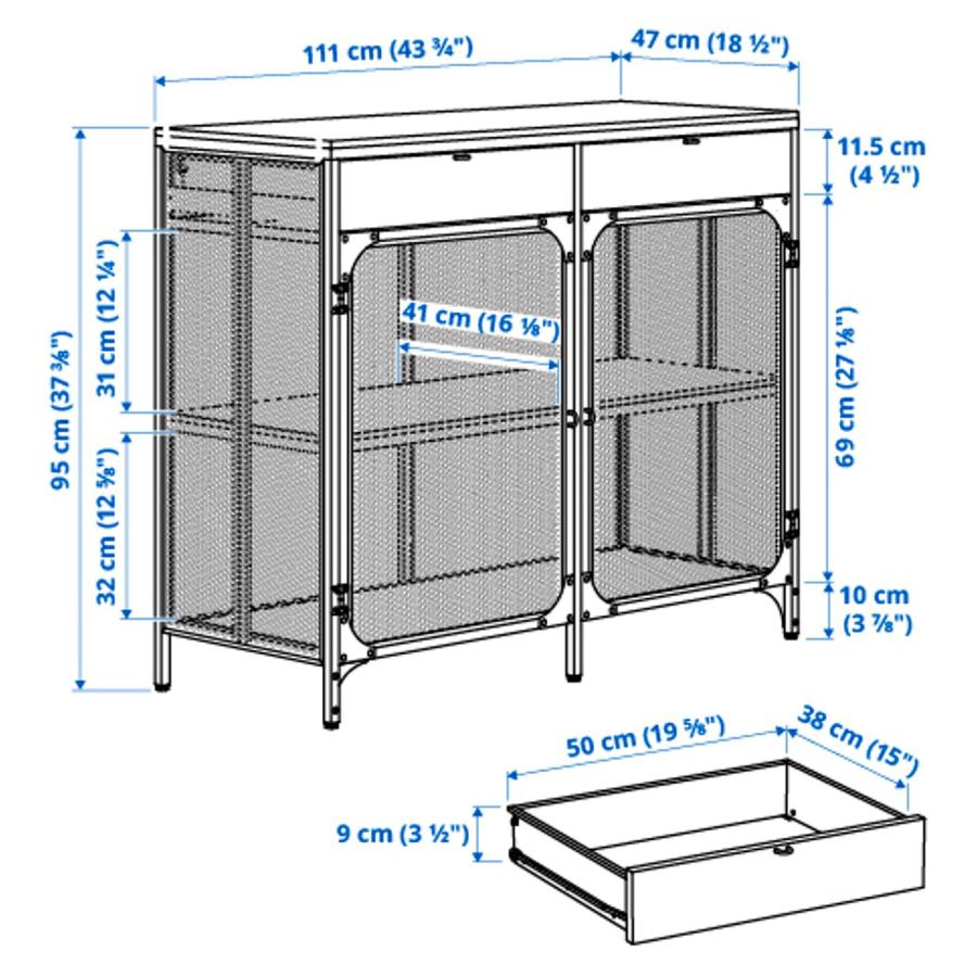 [IKEA/イケア/通販]FJALLBO フィエルボサイドボード, ブラック,111x47x95 cm[GH](40502797) |  | 04