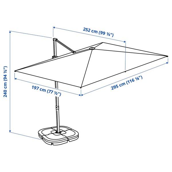 [IKEA/イケア/通販]SVALON スヴァローンハンギングパラソル, ライトグレーベージュ,300x200 cm[K](40525906) |  | 07