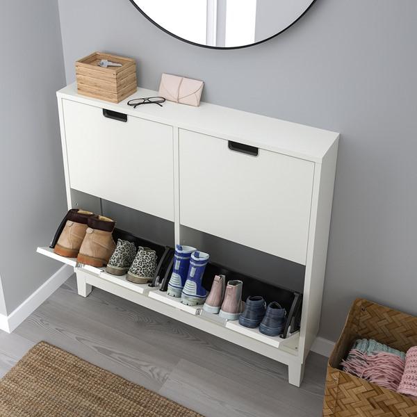 [IKEA/イケア/通販]STALL ステルシューズボックス2段×2, ホワイト,96x17x90 cm[E](40530267) |  | 02