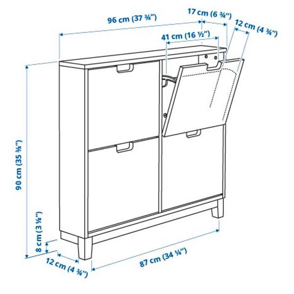 [IKEA/イケア/通販]STALL ステルシューズボックス2段×2, ホワイト,96x17x90 cm[E](40530267) |  | 05