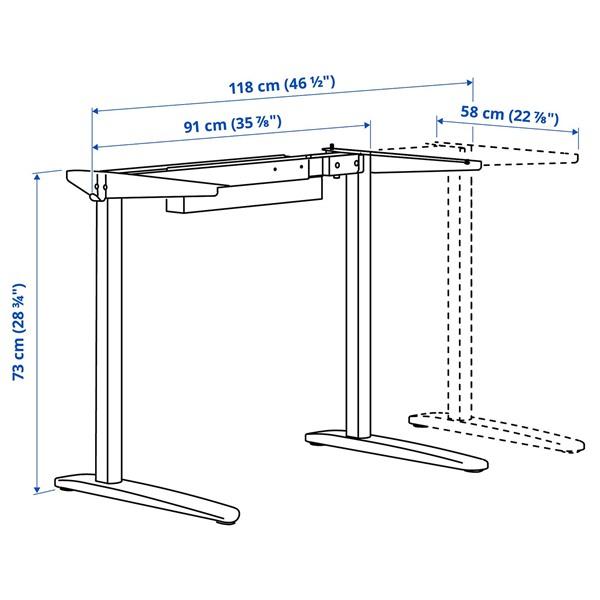 [IKEA/イケア/通販]RELATERA レラテラ下部フレーム 天板用, ホワイト,90/117 cm[D](40540619) |  | 01
