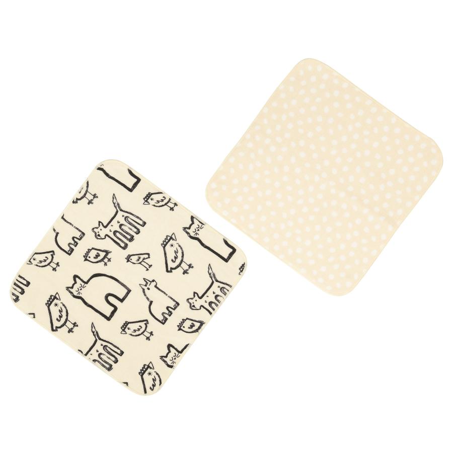 【IKEA/イケア/通販】VARKORSBAR ヴォールショルスベール タオルハンカチ, ベージュ/ブラック[A](40554512) | 