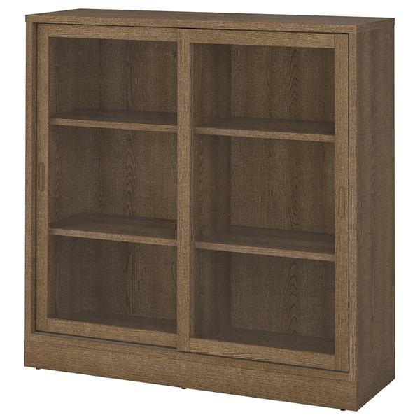 [IKEA/イケア/通販]TONSTAD トンスタードキャビネット ガラス引き戸付き, ブラウン ステインオーク……[HI](40556974) | 
