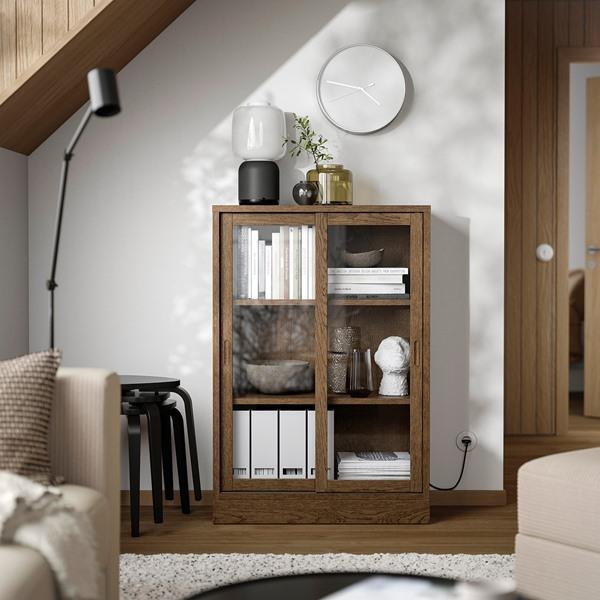 [IKEA/イケア/通販]TONSTAD トンスタードキャビネット ガラス引き戸付き, ブラウン ステインオーク……[GF](40556988) |  | 02