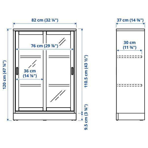 [IKEA/イケア/通販]TONSTAD トンスタードキャビネット ガラス引き戸付き, ブラウン ステインオーク……[GF](40556988) |  | 04