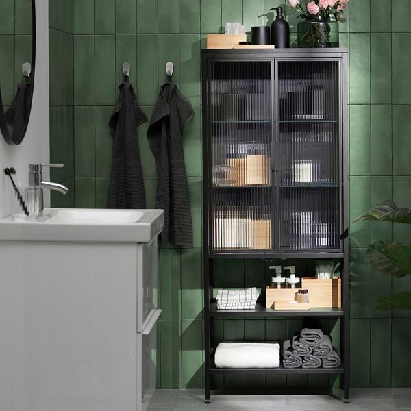 [IKEA/イケア/通販]MOSSJON モスショーンコレクションケース 扉2枚付き, チャコール,60x34x146 cm[J](40573172) |  | 01
