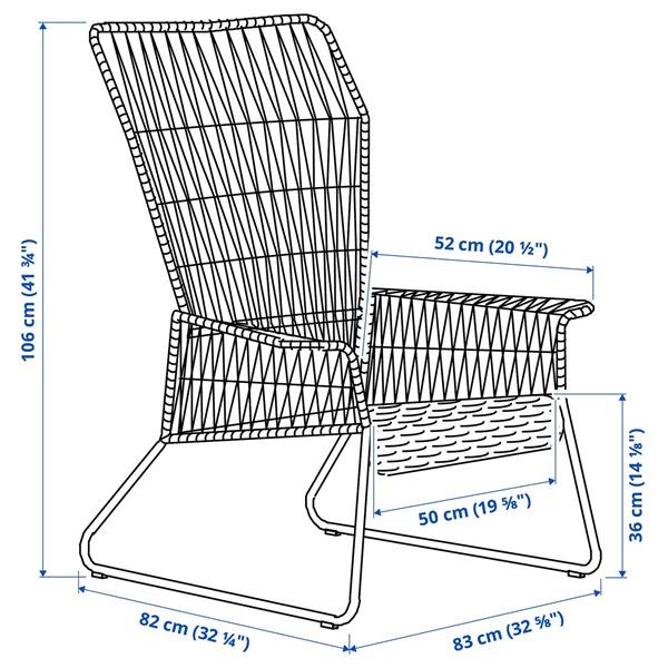 [IKEA/イケア/通販]TALLSKAR タルシェールアームチェア 屋外用, チャコール[G](40575147) |  | 04