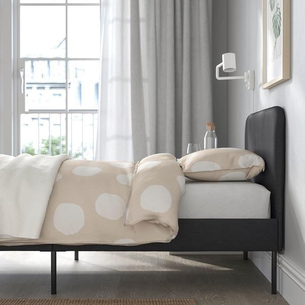 [IKEA/イケア/通販]SLATTUM スラットゥムファブリックベッドフレーム, ヴィースレ ダークグレー,97x196 cm[I](40586706) |  | 02