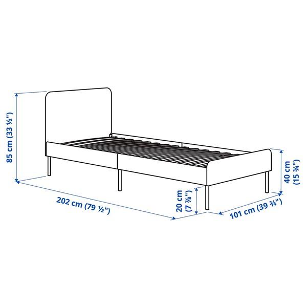[IKEA/イケア/通販]SLATTUM スラットゥムファブリックベッドフレーム, ヴィースレ ダークグレー,97x196 cm[I](40586706) |  | 07