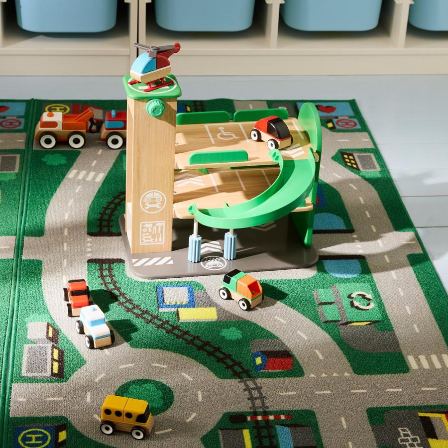 [IKEA/イケア/通販]LILLABO リラブー ガレージ ヘリコプター&車付き, マルチカラー[B](40589352) |  | 01