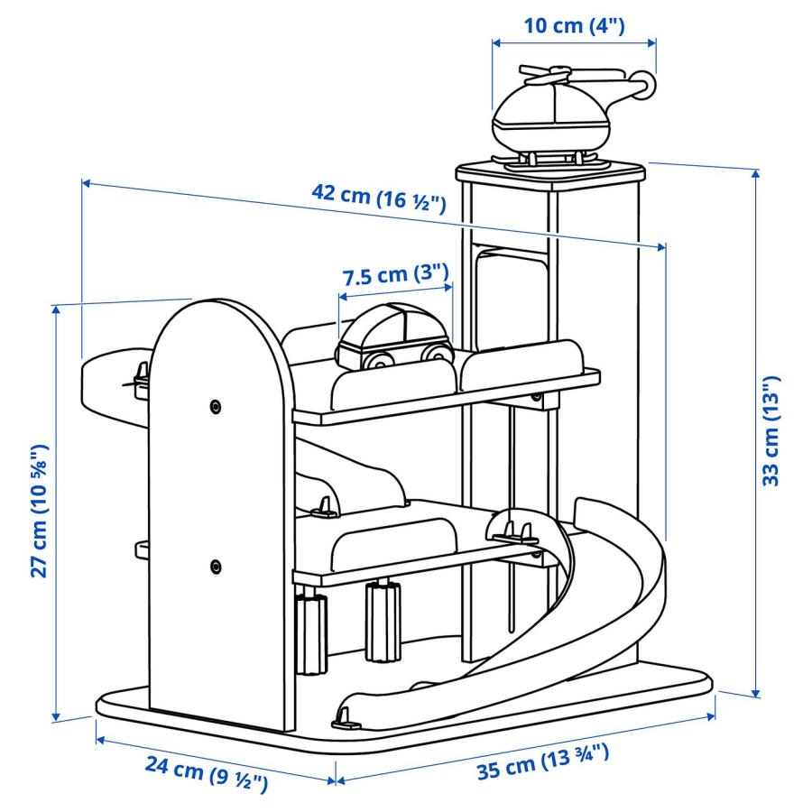 [IKEA/イケア/通販]LILLABO リラブー ガレージ ヘリコプター&車付き, マルチカラー[B](40589352) |  | 05
