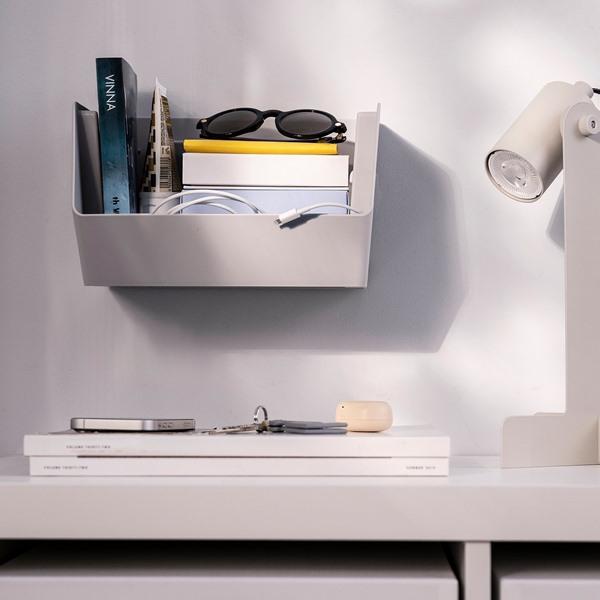 [IKEA/イケア/通販]FODERTRAG フォデルトローグオーガナイザー デスク/壁用, ライトグレー,25x18x15 cm[B](40590765) |  | 01