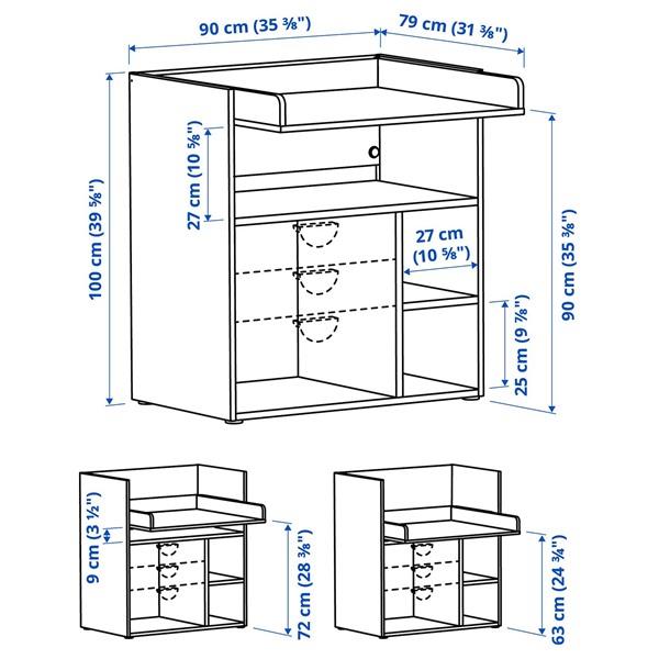 [IKEA/イケア/通販]SMASTAD スモースタードおむつ替え台/デスク, ホワイト[H](40594947) |  | 01