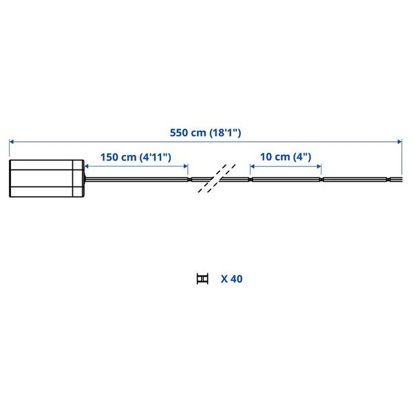 [IKEA/イケア/通販]STRALA ストローラLEDライトチェーン 全40球, 電池式/屋外用 ブラック[A](40599247) |  | 03