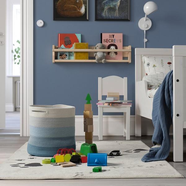 [IKEA/イケア/通販]LILLAKRE リルオークレバスケット, 編み込み/ブルー マルチカラー,30x30 cm[C](40631884) |  | 01